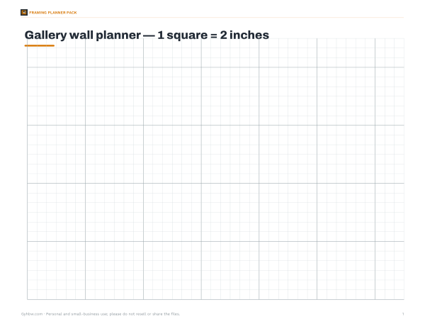 Preview of Printable Gallery Wall Planner Chart